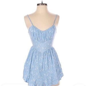 Hollister Light Blue Floral Dress Short Large
